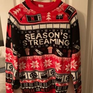 Men’s S Small Netflix Official Ugly Christmas Sweater